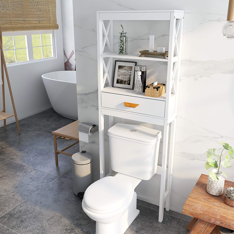 White Space Saver Bathroom Storage Cabinet - CharmyDecor- CharmyDecor