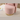 Wide Pink Upholstered Swivel Vanity Stool