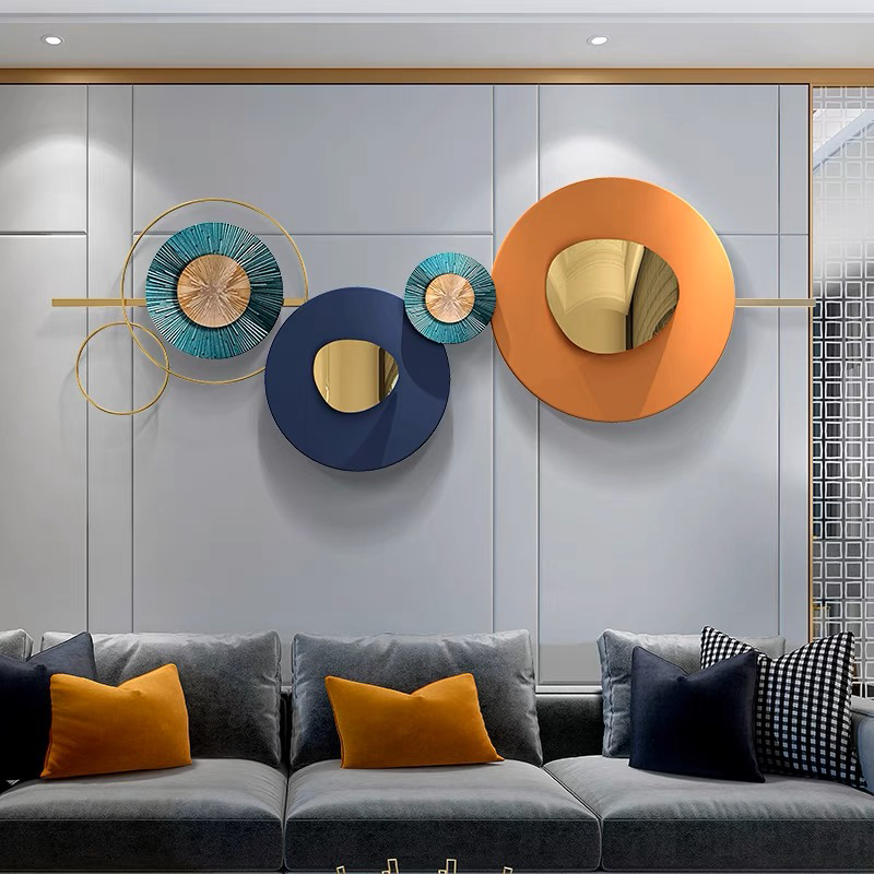 Contemporary Geometric Metal Wall Art – Round Design – CharmyDecor