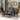 Black Faux Marble Dining Table Set