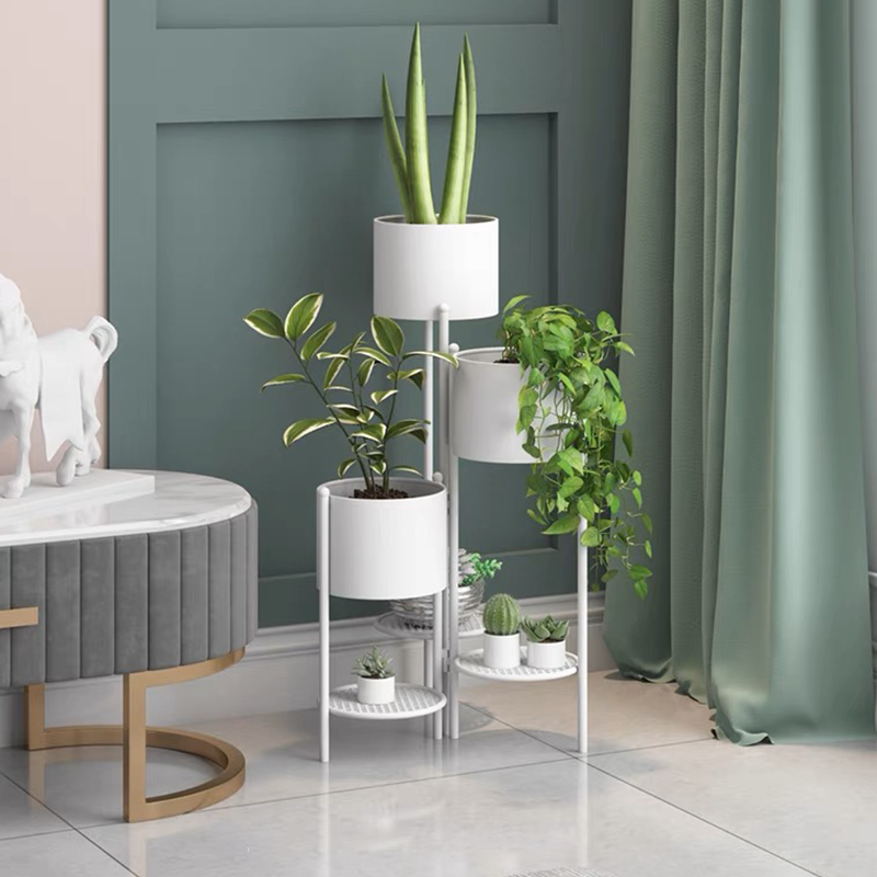 indoor plant pot and stand Elegant 3-Tier Gold Plant Stand for Indoor Spaces – CharmyDecor