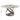 Sintered Stone Metal Pedestal Dining Table