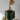 Green Glass Ripple Brass Wall Lamp