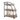 Black Industrial 3-Tier Mobile Bar Cart