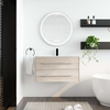 36" Modern White Oak Wall Mounted Bathroom Vanity with Drawers