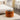 24.41" Orange Velvet Round Storage Ottoman