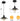 A dimension Image of the 11" Vintage Black White Pendant Light with Spring Frame Adjustable Metal Hanging Lamp