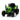 12V LED Green Battery-Powered Electric Toy Tractor for Kids with Trailer and 3 Adjustable Speeds