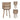 11/13/15" Brown Round Bamboo Planters 