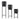 40/30/20" Black Metal Planters On Stand - Set Of 3