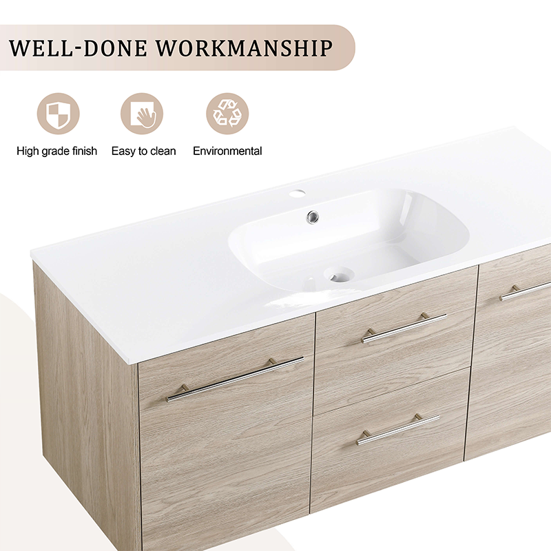 Floating Corner Bathroom Vanity Cabinet- CharmyDecor