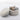 24.41" Ivory Boucle Round Storage Ottoman