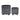 6/8" Black Ceramic Tribal Look Footed Planter - Set Of 2