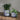 6/8" Black Ceramic Tribal Look Footed Planter - Set Of 2