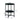 A dimension Image of our 15" Transparent Round Black Tempered Glass 2-Layer End Table with Black Metal Frame