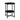15" Transparent Round Black Tempered Glass 2-Layer End Table with Black Metal Frame