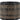 5/8" Black Glazed Planter With Wooden Stand - Set Of 2