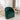 25" Green Round Velvet Swivel Accent Barrel Chair With Black Base