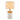 17.32" White Textured Ceramic Table Lamp with Two Tone Base