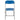 17.5" Blue Plastic Folding Chair with Steel Frame