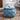 17.7" Blue Round Woven Storage Ottoman