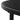 17" Black Round Tempered Glass End Table with Bottom Shelf and Metal Frame
