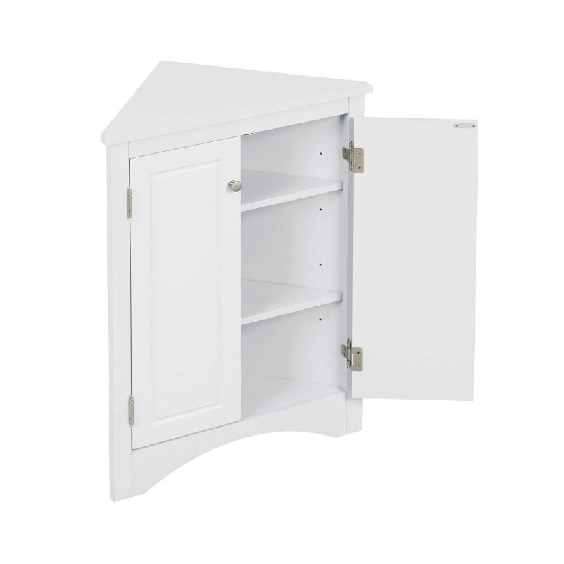 Bathroom Storage Corner Cabinet with Adjustable Shelves