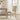 19" Natural Cane Wood Armless Dining Chair with Upholstered Seat