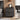 Black Nightstand Image. A modern nightstand with 2 drawer in crisp black finish showcasing its beautiful wood grain by the bedside 