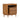 Mid Century Modern Nightstand Image. Tilted view of the 2 drawer nightstand with Top and Side Shelf.