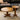 2-Piece Mid-Century Round Modern Coffee Table in Brown