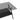 2-Tier Black Rectangle Coffee Table  with Glass Top