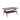 Rectangle Coffee Table with Black Glass Top
