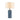 20.08" Blue Geometric Ceramic Table Lamp in Cylinder Shape
