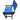 23" Modern Blue Home Director's 2 Piece Folding Chair