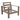 Outdoor Taupe Aluminum Patio Club Chair