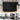54.3" Black 4-Doors Kitchen Island Cart 