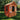 42" Golden Red Wooden Kids Playhouse