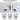 American Silver Iron Glass Pendant Light