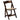 18" Chocolate Fruitwood Wood Folding Chair