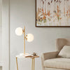 7" Gold Glass Globe Marble Base Table Lamp - Modern LED Light