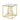 20" Modern Gold Glass End Table