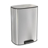 50L Silver 13 Gallon Trash Can with Soft Close Lid - Stainless Steel Ellipse