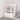 24.61" White Kids Wooden Bookshelf with Drawer and Wheels