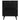 Black Engineered Rattan Particle Board Cabinet