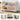 Rubberwood Fluted Glass Doors Kitchen Island