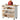 Rubberwood Fluted Glass Doors Kitchen Island