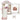 6 in 1 Pink+White Toddler Slide and Swing Playset With Freestanding Slide