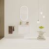 24" Modern White Wall Mounted Plywood Bathroom Vanity with Sink & Soft Close Doors