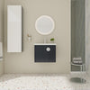 23.8" Modern Black Wall Mounted Bathroom Vanity with Ceramic Sink & Soft Close Door